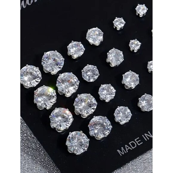 BOGO FREE - Classic Minimalist Style Diamond Stud Earrings Set - Picture 4 of 5